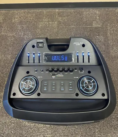 ATALAX Samba Professional Wireless Speaker, 5500W PMPO, Bluetooth, FM, LED Light - Thumbnail 5